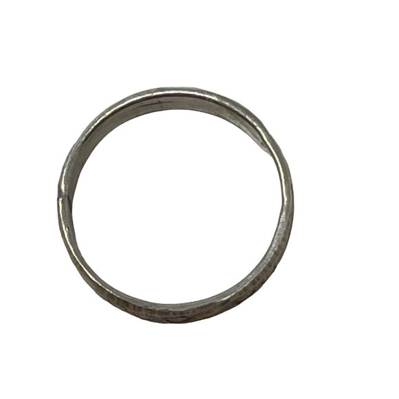 Womens‎ Wedding Band Ring Sterling Silver Engraved - Picture 8 of 9